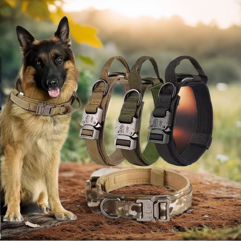 Adjustable Nylon Dog Collar ? Durable Outdoor Hiking Dog Collar for Medium Large Dogs